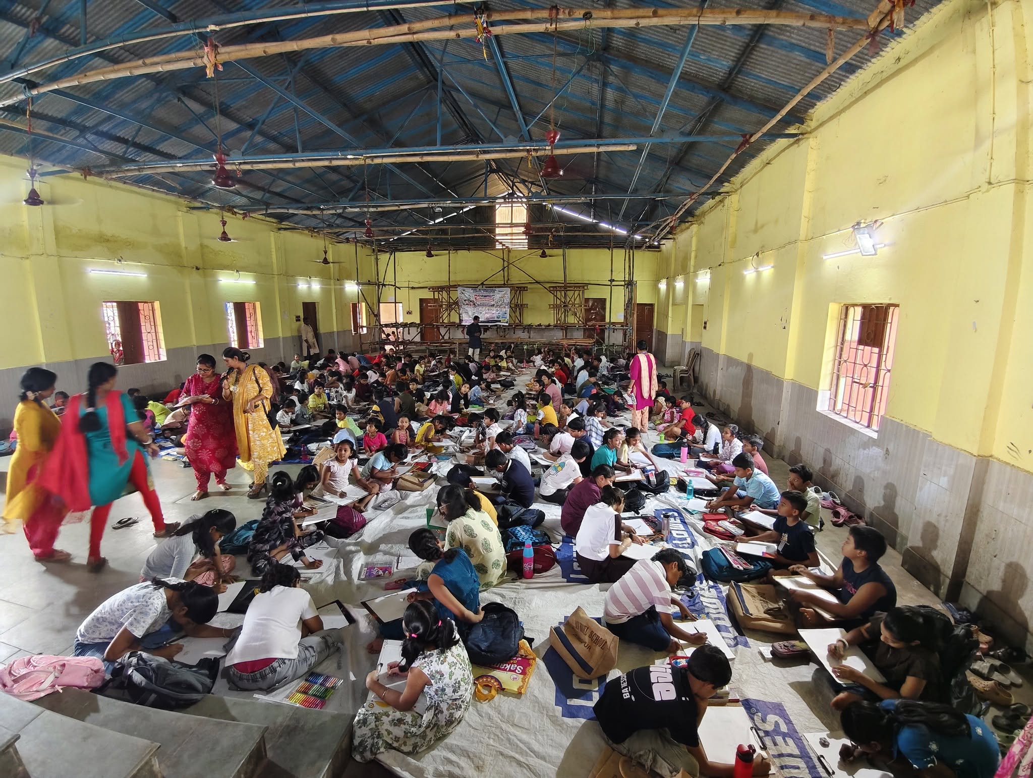 Drawing Competition under Literacy Mission at Jhanjra Community Centre